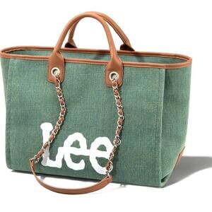 Montana West x Lee Tote Bag, Denim Handbag Crossbody Bag with Strap, Large Green